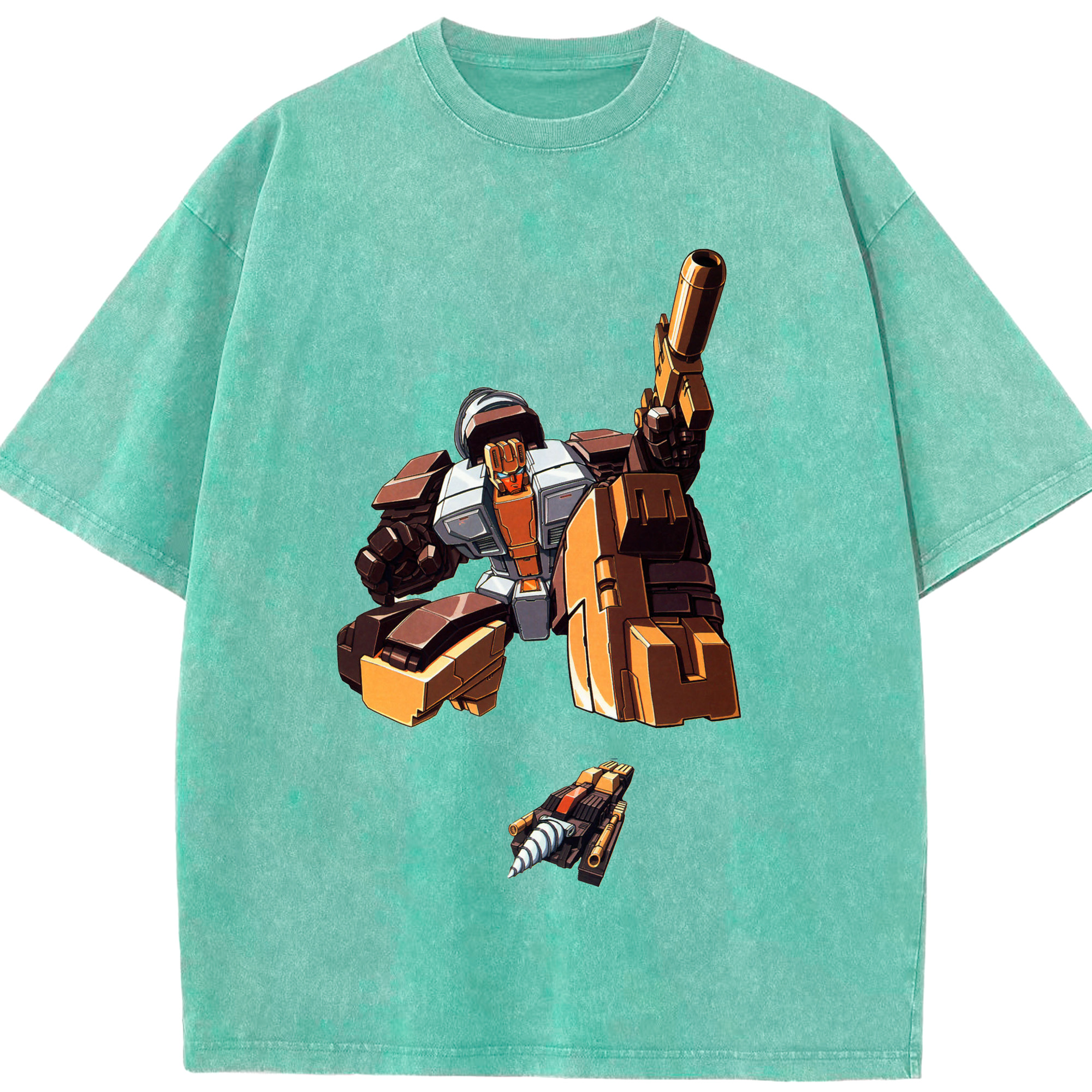 （画像用）  綿100% ヴィンテージ風 半袖Tシャツ（フロントプリント）
